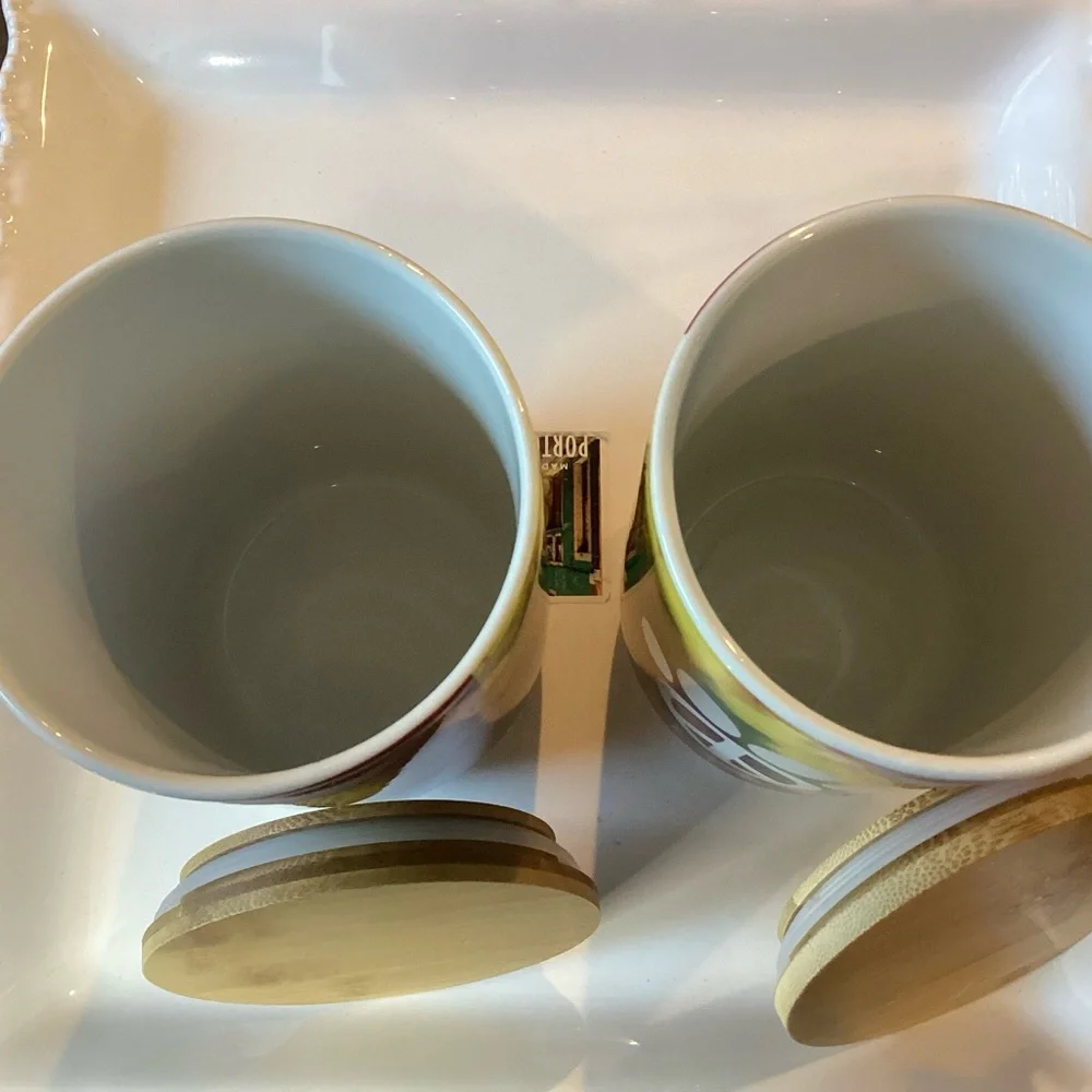 🐶 Set of 2 Ceramic Dog Treat Jars